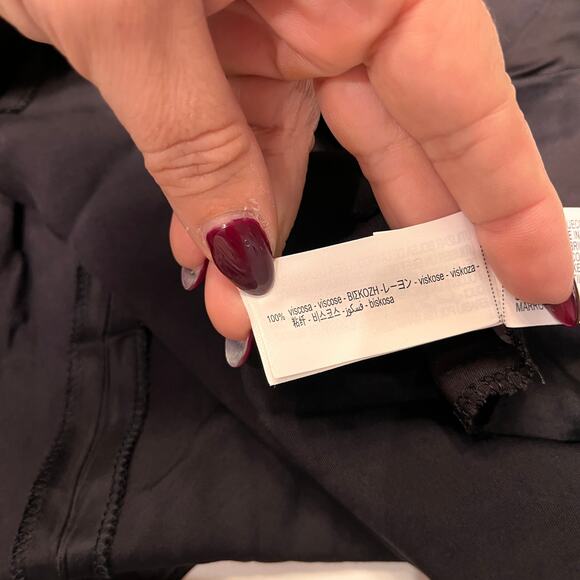 NWT Zara Black Satin Sleeveless Maxi Dress Size Small - Picture 7 of 10